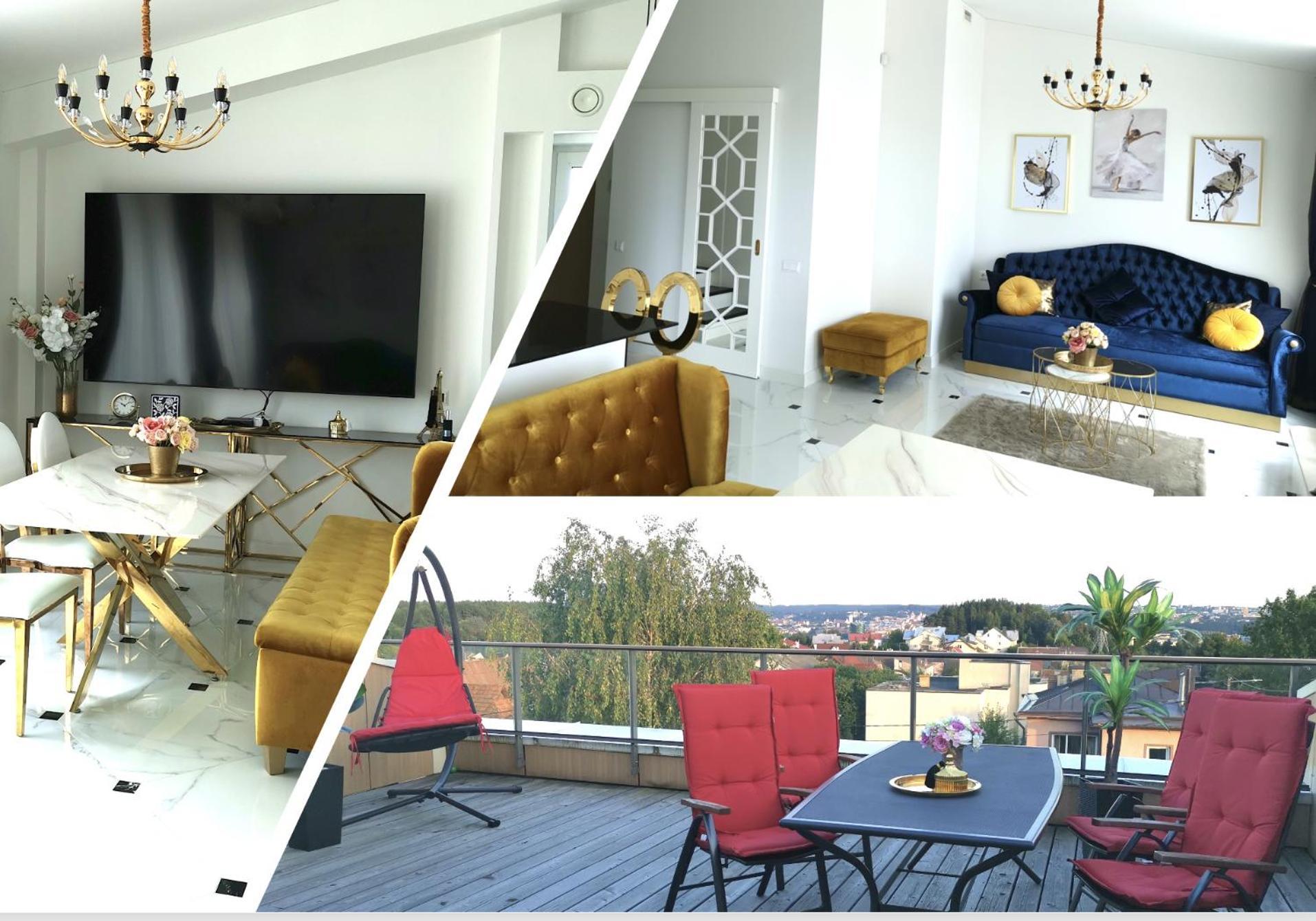 Luxury Penthouse With Large Terrace & Panoramic Old Town View Apartment Vilnius Exterior photo